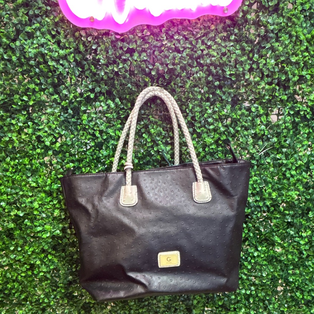 Guess Black Tote with Silver Accents